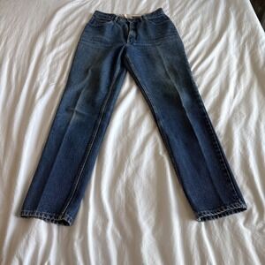 Vintage 80's Coca Cola Blue Washed Denim Jeans Tapered Fit Size 14